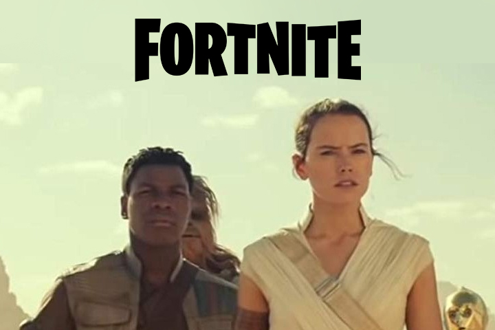 Fortnite Star Wars : Rey et Finn pendant l'événement Galileo